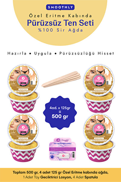 Smoothly 4 Parça Gold Boncuk ( Penta ) Ağda Soyulabilen Yüz Ağdası