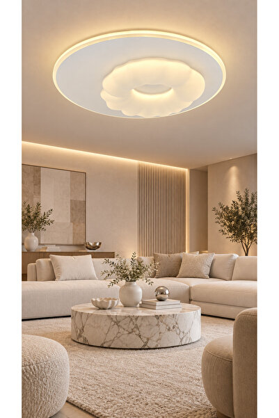 ESSLİGHT BULUT 50 LİK LED AVİZE 3 RENK IŞIK MOD MODERN DEKORATİF AYDINLATMA