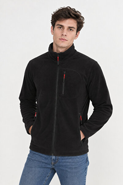 Kozik Men's Black Softshell Fleece Standard Full Zipper 3 Pocket Men's Fleece...