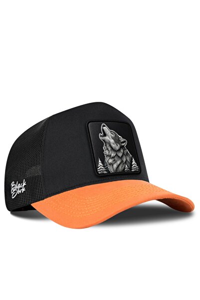 BlackBörk Wolf Logo Tile-Black Trucker Hat