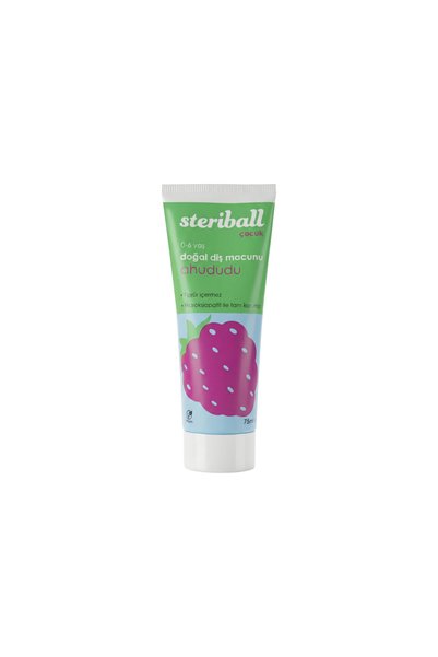 Steriball Doğal Diş Macunu Florürsüz 75 ML - Ahududu Florür İçermez, Hidroksiapatit ile Tam Koruma