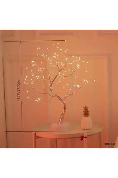 Choice Warm White 1PC Colorful Bonsai 108 LED Tree Light With Battery&USB Pow...