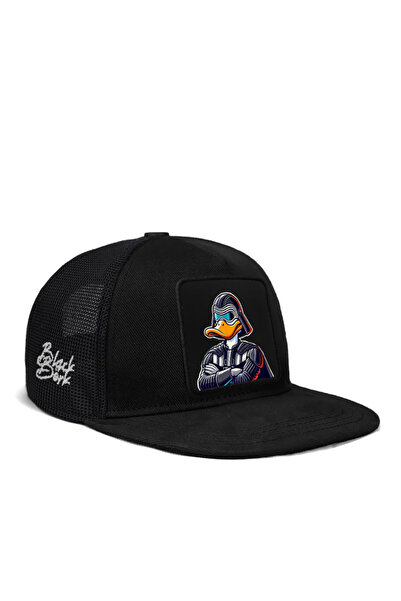 BlackBörk V1 Trucker Hip Hop Kids Duckside - قبعة بيسبول سوداء للأطفال بشعار 1sb