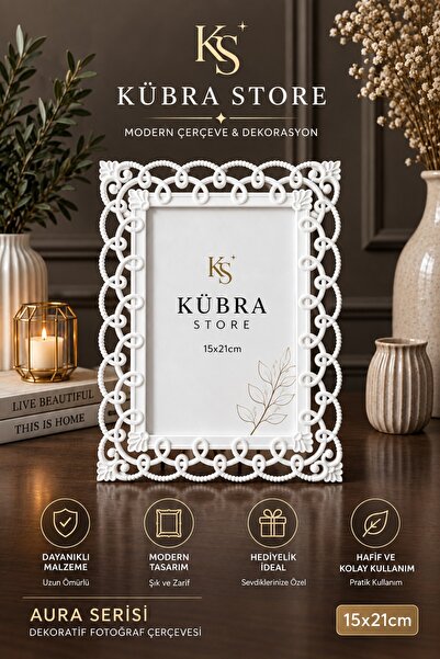 KÜBRA Çerçeve 5 Adet Aura Serisi Dekoratif Modern Plastik Fotoğraf Çerçevesi ...