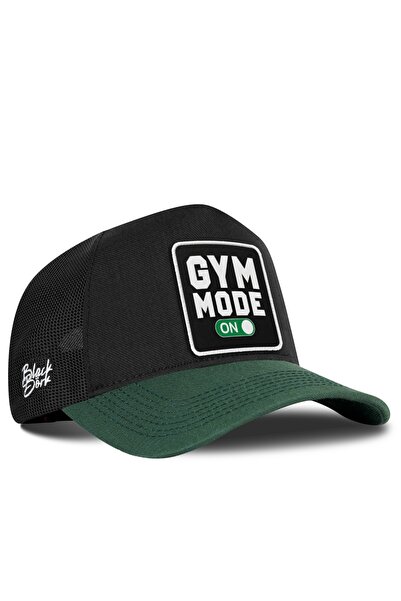 BlackBörk قبعة سائق الشاحنة ذات اللون الأخضر البترولي والأسود مع شعار Gym Mod...