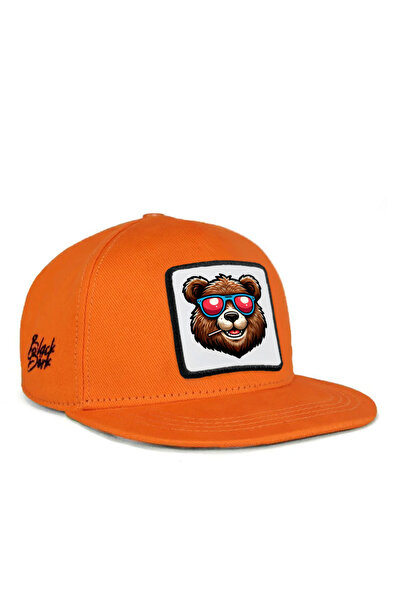 BlackBörk Hip Hop Kids Bear Logo Orange Children's Baseball Cap