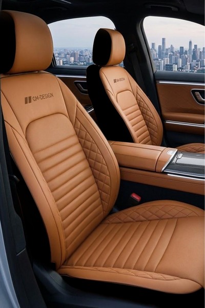 GM-DESIGN İstanbul Serisi Deri Üniversal Oto Koltuk Kılıfı - 5 Koltuk Tam Set