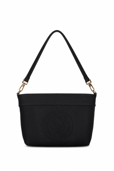 U.S. Polo Assn. حقيبة كتف نسائية باللون الأسود-أسود US26631