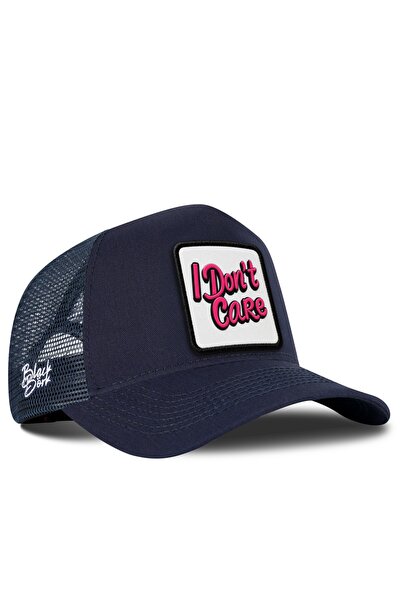 BlackBörk I Don t Care Logo Navy Blue Trucker Hat