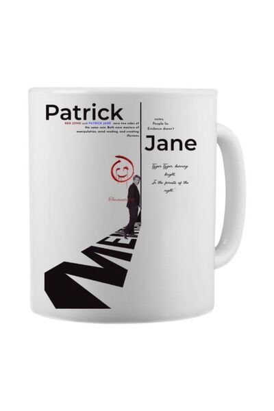 TİWO DİJİTAL MENTALİST PATRİCK JANE TEMALI TASARIM KUPA BARDAK