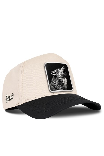 BlackBörk Kurt Logo Black-Beige Baseball Premium Cap