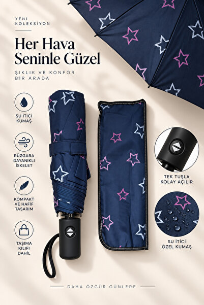 Eyesofia Otomatik Full Fonksiyon Açma Kapama Fiber Tel Kılıflı Yıldız Desenli...