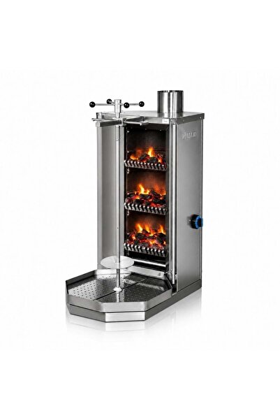 Pimak Kömürlü Döner Makinesi 3 Gözlü 50x76x95 cm