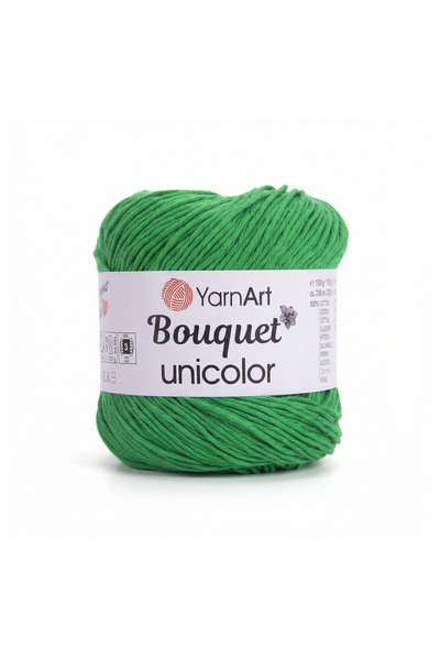 Yarnart BOUQUET UNICOLOR - HAND KNITTED STRING GREEN-3220