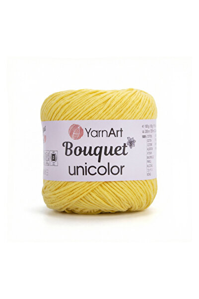 Yarnart BOUQUET UNICOLOR - HAND KNITTED STRING YELLOW-3218