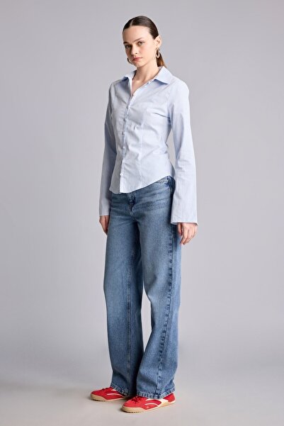 DeFacto 90's Wide Leg High Waist Pipe Leg Jean Pants H6912Ax26Au