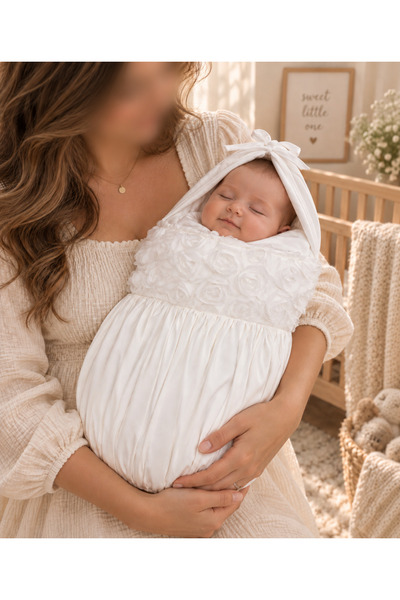 BABY4UU مدس مواليد بيت طفل حديث الولادة فاخر | لفافة قطنية مبطنه يدوية الصنع ...