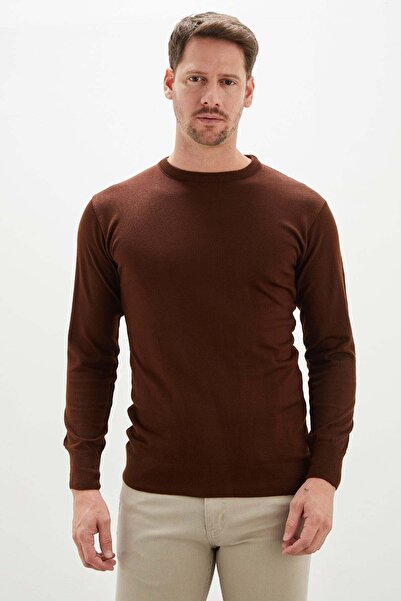 Fulla Moda Basic Bisiklet Yaka Regular Fit Triko Kazak