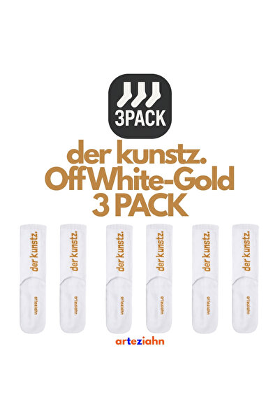 Arteziahn الفن. مجموعة أوف وايت جولد 3PACK - مجموعة من 3 جوارب للجنسين من الق...