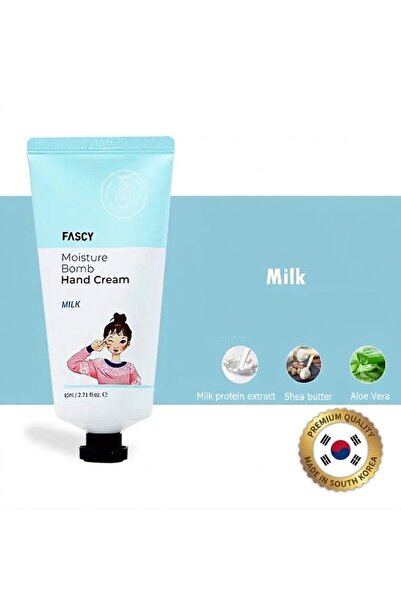 FASCY Süt Proteinli El Kremi 80 ml – Yoğun Nemlendirici Ve Besleyici Bakım Kremi