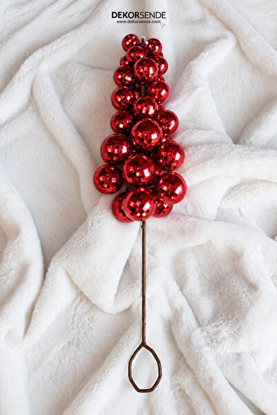 Dekorsende Christmas Ornament Disco Ball Grape Pendant Lamp Red 45 cm