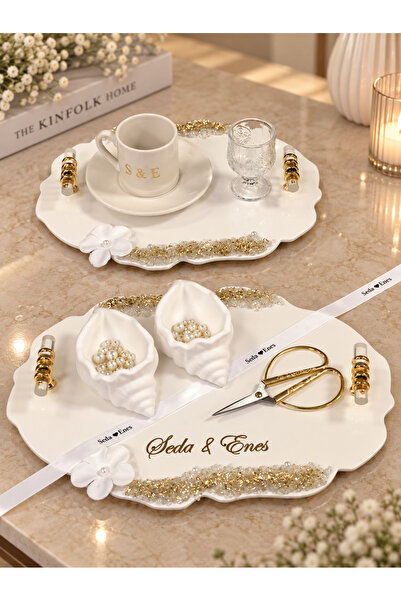 Masalsı Concept Söz Tepsisi Nişan Tepsisi yüzüklük açık duruyor Damat Tepsisi...