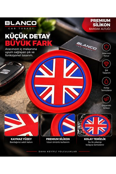 Mini Cooper R50 R52 R53 F55 F56 F57 2-Piece Coasters Union Black Jk