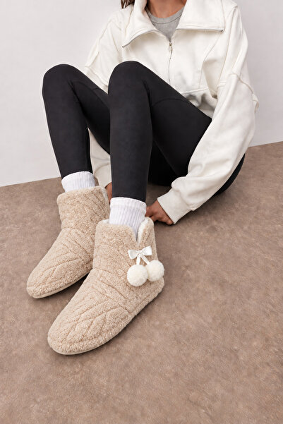 rs riva shoes Riva Shoes Women's Plush Home Boots with Pompom Bow and Soft Li...