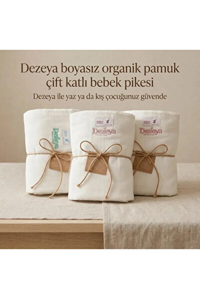 Boyasız Organik Pamuk Bebek Pikesi