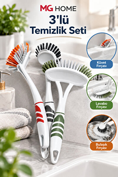 VENON Softon 3 Piece Set | |   Dish Brush | |   Sink Brush | |   Bath Tub Bru...