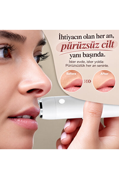BSF Beautiful Smiling Faces Ls-01 Mini Face Yüz Tüy Alma Makinesi , Temizleme Fırçası , Makyaj Öncesi Pürüzsüz Cilt