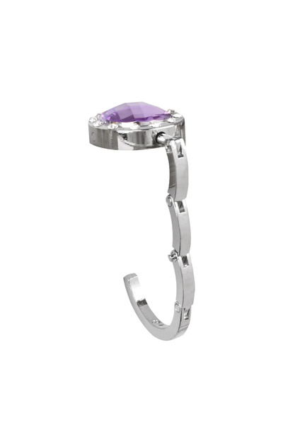 Choice PURPLE Round shape Portable Desk Hanger for Hanging Purse Bag Hook Hol...