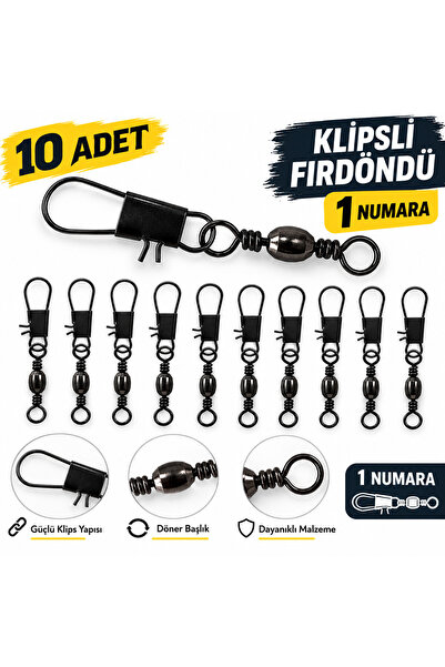 10 ADET FIRDÖNDÜLÜ KLİPS (1 NO)