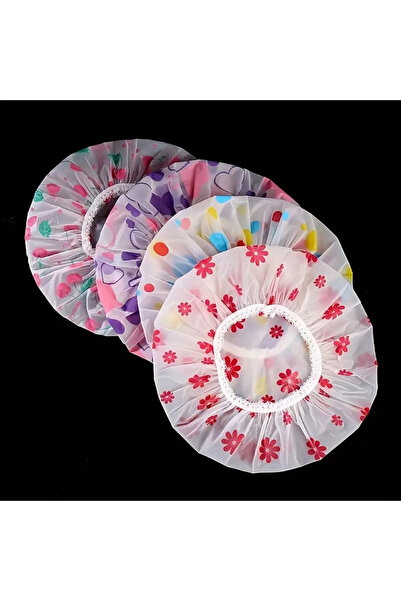 Choice MULTI Set of 4 Adjustable Printed Shower Caps, Waterproof and Reusable...