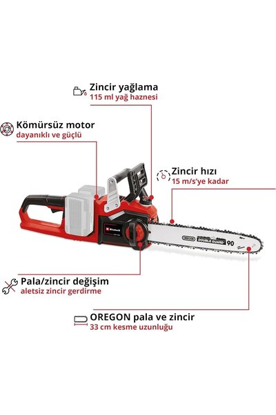 Einhell Ge-lc 36/35 Li Kit Akülü Testere 18v 2x4 Ah
