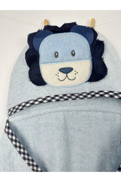 Generic Brand Newborn Baby Bathrobe with Lion Toy, 100% Cotton, Baby Gift