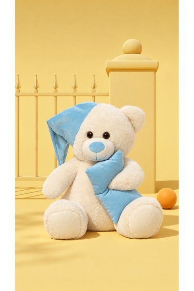 Pufu Toys Uyku Arkadaşım Yumuşak Yastık Peluş Ayıcık 65 Cm
