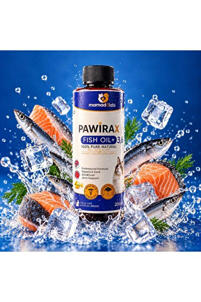 Balık Yağı ( Fish Oil ) Tüy Dökülmesini Önleyici ve Tüy Sağlığını Destekleyici Kediler için Norveç Balık Yağı Omega 3 (%23 ) ve 6 (%7,5) , 200 ml