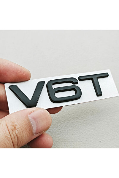 Choice V6T Black 3D Metal Car Sticker Fender Side Badge Logo V6T V8T Rear Tru...