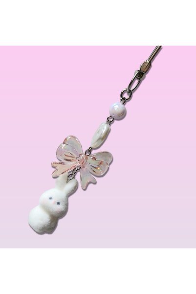Güneş Kırtasiye Charm Keychain Bag Ornament with Rabbit Figure