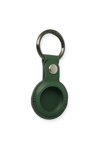 SS HOME CONCEPT Airtag Keychain Leather Case - Dark Green