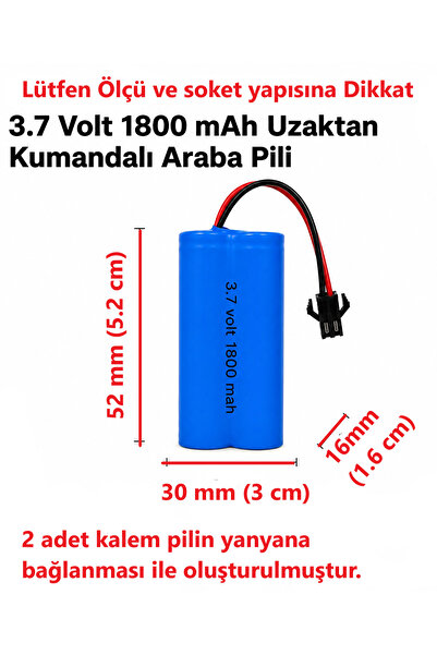 MAMSHOP 1 Adet şarj Kablosu 2 adet Orion Marka 3.7 volt 1800 mah Kumandalı ar...
