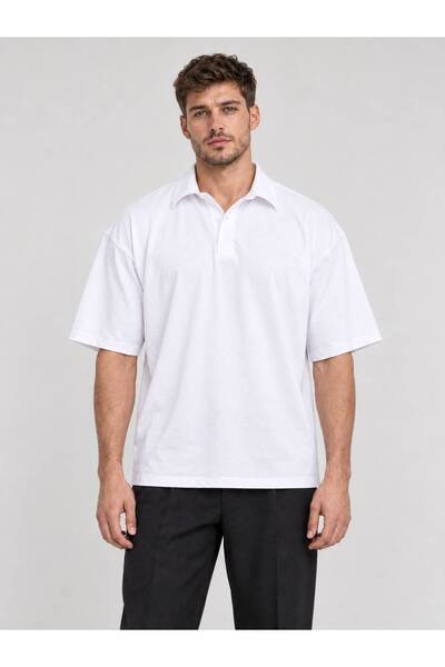 Butik Erkek Polo Yaka Oversize T-shirt
