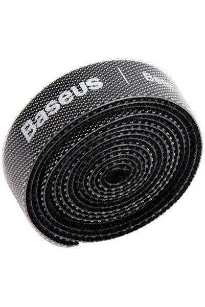 Baseus Organizator cabluri Benzi Velcro 1m Negru