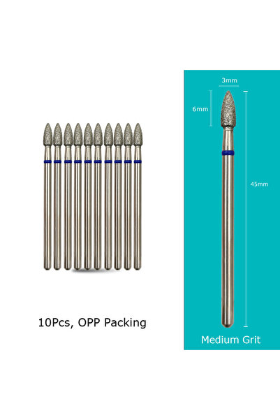 Choice G0306D-M(D) HYTOOS 10 قطع/حزمة من رؤوس مثقاب أظافر مخروطية ماسية مقاس ...
