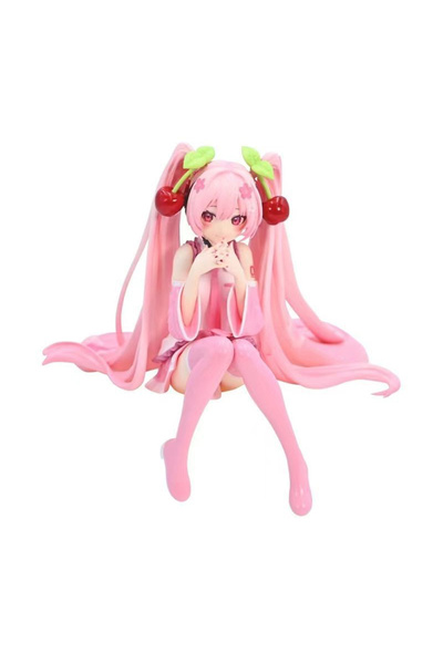 Choice Bandai No Box New Hatsune Miku Anime figure Pink dress PVC model actio...