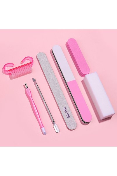 Choice as shown 5/6/7pc Nail Care&Nail Art Tool Set For Polishing Cleaning De...