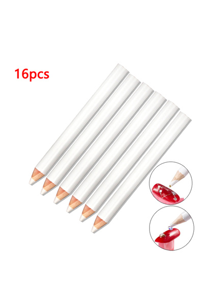 Choice 16pcs Nail Dotting Pencil White Wax Pen Bulk Pack 5/8/16/24/50pcs Rhin...