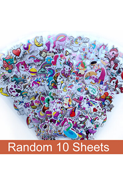 Choice PPT-10PCS-DJS 10 Sheets/Set Kawaii Unicorn Stickers for Children Carto...