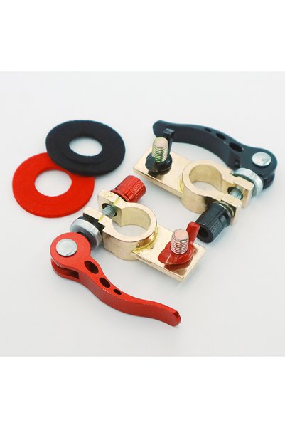 Choice3 Style 1 2Pcs Brass Automotive Battery Terminals Top Post Wire Cable C...